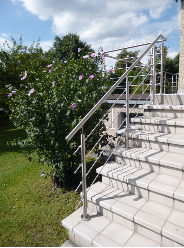 Zábradlí nerez - sloupek s horním kotvením